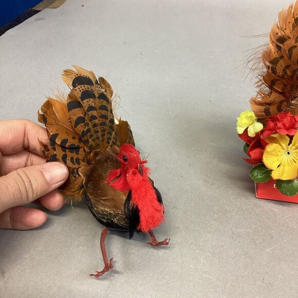 Lot Of 5 Miniature Turkey Decorations Figurines - Picture 3 of 16